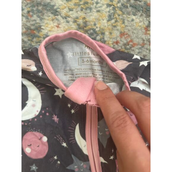 NWT Little Sleepies , to the moon and back pink size 3-6 months - Picture 3 of 4